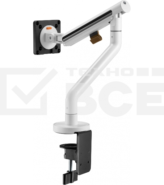 Кронштейн для мониторов Ultramounts UM725W белый 17'-32' макс.9кг крепление к столешнице поворот и наклон