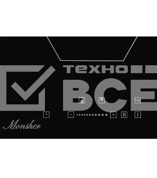 Встраиваемая индукционная варочная панель домино MONSHER MHI 3002, Стеклокерамика KANGER, ширина 30 см, 2 индукционные зоны нагрева: 1 зона 1,2 кВт/Booster 1.5 кВт, 2 зона 2 кВт/Booster 2.3 кВт, электронное сенсорное управление, 3 цифровых дисплея, 9-ступ
