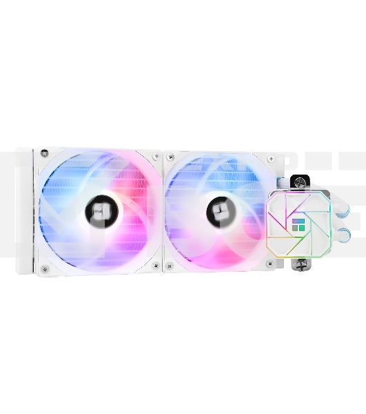 Водяное охлаждение для процессора Thermalright Aqua Elite 240 White ARGB V3 (240mm, White, ARGB/ Fans: 2x120mm, 66.17CFM, 25.6dBA, 1500RPM/ Pump height 53mm, 23dBA, 3300RPM, Rad thickness 27mm/ S: 1200, 1700, 1851, 2011, 2066, 115X, AM4, AM5)