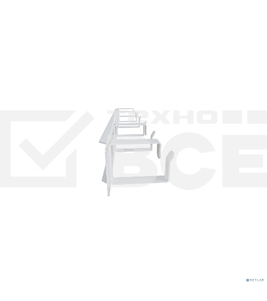 Организатор кабельный горизонтальный NTSS, крепление 19 1U с окошками, 5 колец глубиной 65мм, металл, серый RAL 7035