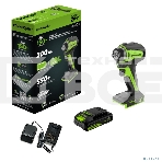 Гайковерт ударный аккумуляторный Greenworks G24IW200 24V, 200 Нм, бесщеточный, 3/8'', 1х2Ач,ЗУ,кор 3803607CUA, фото7