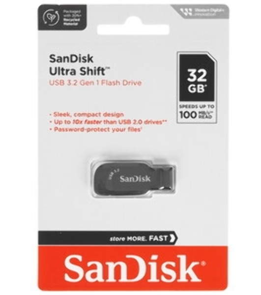 Флешка USB SanDisk Ultra Shift 32Gb, USB 3.0