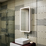 Зеркальный шкаф Bau Stil 40х80, LED подсветка, сенсор, плавное закрывание, оборачиваемый, фото5