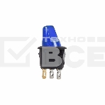 Выключатель клавишный круглый 250V 6А (3с) ON-OFF синий Rexant, фото3