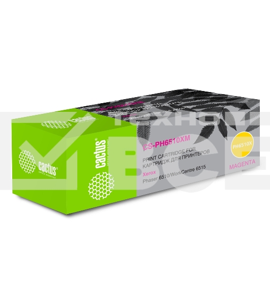 Картридж лазерный Cactus CS-PH6510XM (106R03694) пурпурный (4300 стр.) для Xerox Phaser 6510/WC6515