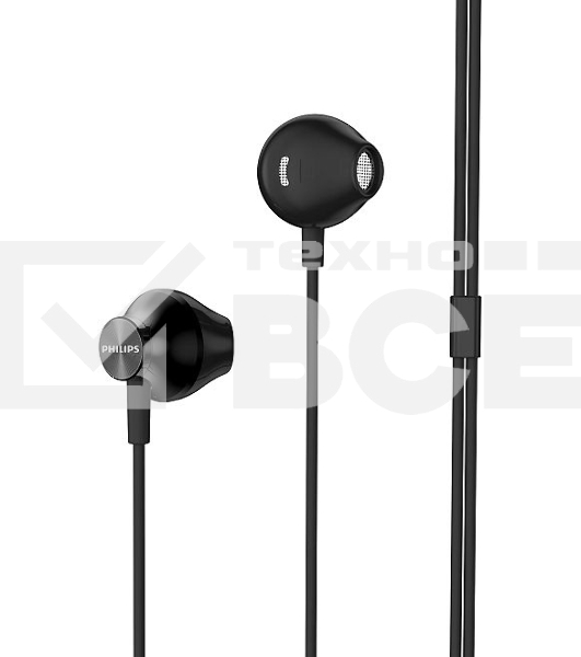 Наушники вкладыши Philips TAUE100BK/00 1.2м черный проводные в ушной раковине
