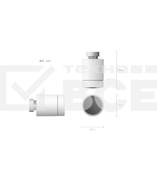 Термоголовка Aqara Smart Radiator Thermostat E1 (SRTS-A01) для радиат. резьбовой