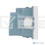 Розетка EKF E2MR16-028-10 45х45 (2 модуля), с заземлением белая, прямая, фото 1