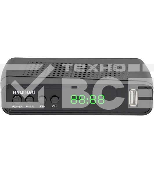 Ресивер DVB-T2 Hyundai H-DVB520 + WiFi-адаптер черный
