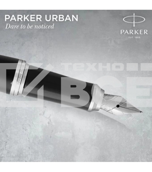 Ручка перьевая Parker Urban Core F309 (CW1931592) Muted Black CT F сталь нержавеющая подар.кор.