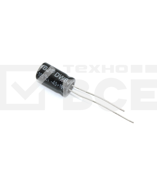 Конденсатор [CHINA] DIP (6*11) ECAP 100UF 25V  pins = 2,4MM