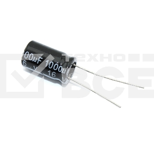Конденсатор [CHINA] DIP ECAP, 16V 1000mF, p=5mm