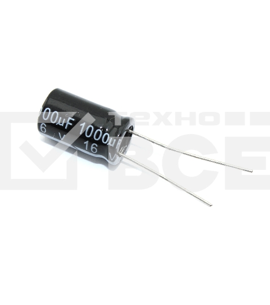 Конденсатор [CHINA] DIP ECAP, 16V 1000mF, p=5mm