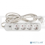 Удлинитель EKF UBA16-2USB-4-03i 'Эксперт' 4 гнезда 3 метра 16А/3,5 кВт с 2 USB 2,1А ПВС 3х1, фото3