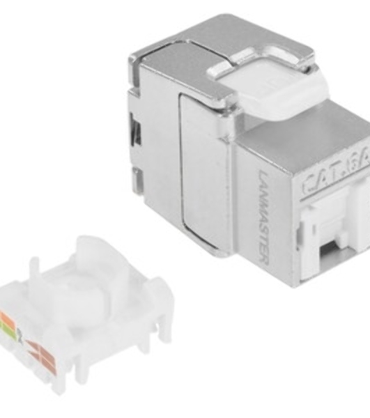 Модуль Keystone, RJ45, cat.6a, STP, 180 градусов