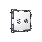 Комплект механизма розетки TV оконечной + SAT 5-862MHz 3.5dB/950-2150MHz 3.5dB ALFA Белый матовый QUANT (AP1333, VM217) MA133310, фото4