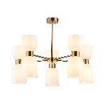 Люстра Ambrella light LH56093/10 BS/FR латунь/белый матовый E14*10 max 40W D700*510, фото9