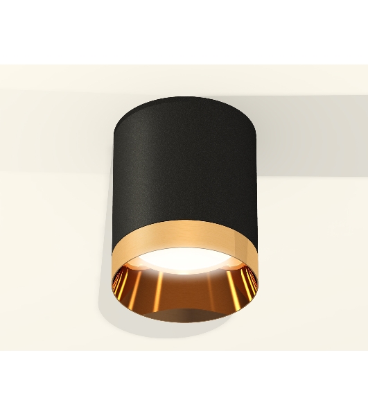 Светильник Ambrella Light XS6302024 SBK/PYG черный песок/золото желтое полированное MR16 GU5.3 (C6302, N6134)