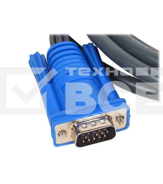 Кабель ATEN KVM Cable 2L-5303U Кабель для KVM: USB(Am)+DB15(m)+2*Audio (PC) -на- SPHD15(m)+2*Audio (KVM), 3м
