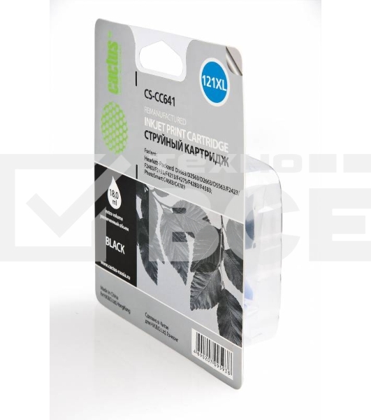 Картридж струйный Cactus CS-CC641 №121XL черный (18 мл.) для HP DJ D1663/D2563/D2663/D5563/F2423/F2483