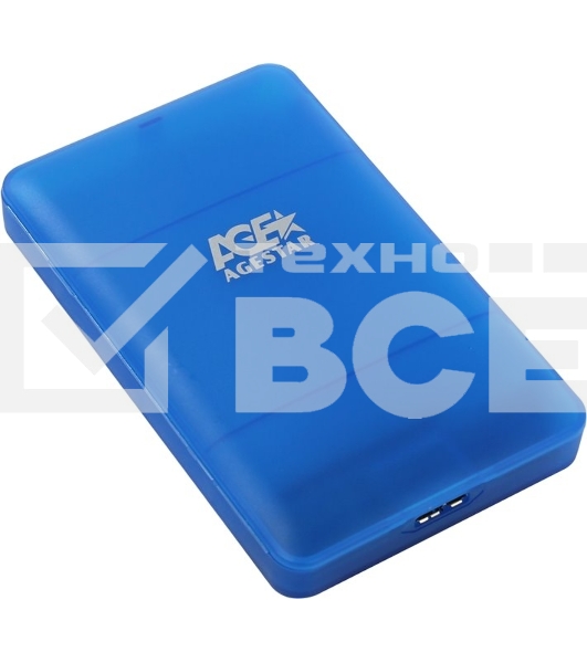Внешний корпус для HDD/SSD AgeStar 3UBCP3 SATA пластик синий 2.5'