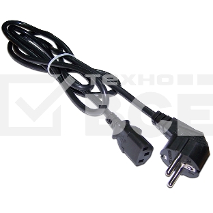Шнур питания C13-Schuko, 3х0.75, 220В, 10А, черный, 0.5 метра