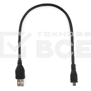 Кабель USB 2.0 Pro Gembird/Cablexpert AM/microBM 5P, 0.3м, экран, черный, пакет  CCP-mUSB2-AMBM-0.3M 