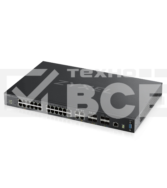 Коммутатор ZYXEL ZYXEL XGS4600-32 L3 Managed Switch, 28 port Gig and 4x 10G SFP+, stackable, dual PSU