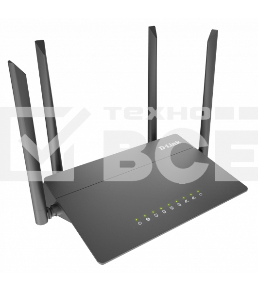 Роутер D-Link DIR-822/RU/E1A, Wireless AC1200 Dual-Band Router with 1 10/100Base-TX WAN port and 4 10/100Base-TX LAN ports.802.11b/g/n compatible, 802.11AC up to 866Mbps,1 10/100Base-TX WAN port, 4 10/100B