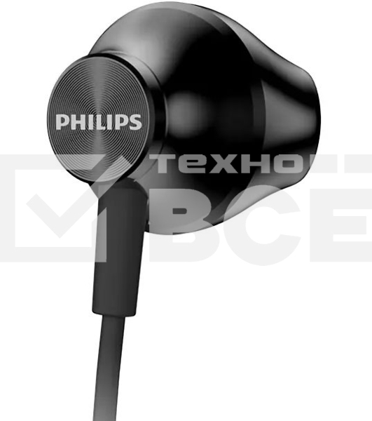 Наушники вкладыши Philips TAUE100BK/00 1.2м черный проводные в ушной раковине