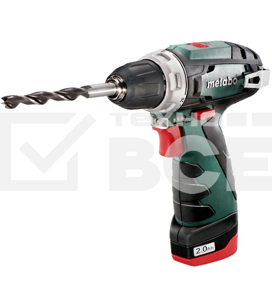 Дрель-шуруповерт Metabo PowerMaxx BS 600984000, Аккумуляторный, 10,8В, 2 АКБ