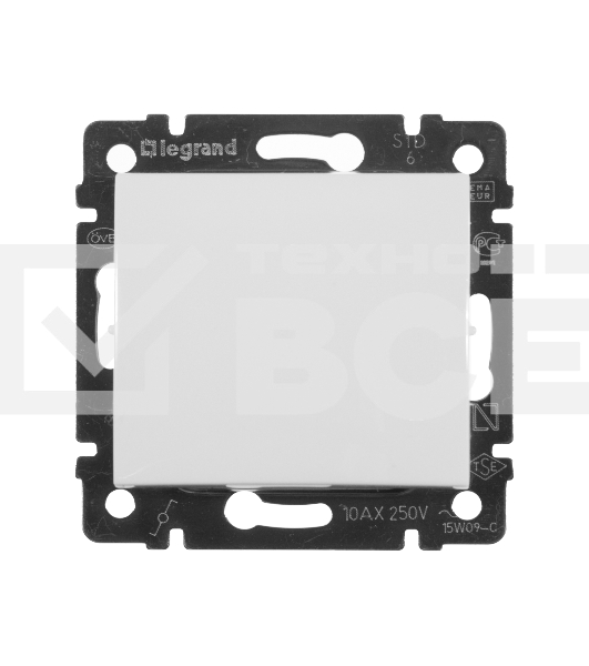 Электроустановочные изделия Legrand Legrand 774406 Переключатель 2напр 10A Valena белый