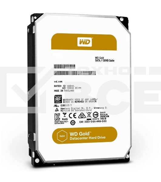 Жесткий диск SATA 12TB 7200RPM 6GB/S 256MB GOLD WD121KRYZ WDC 3.5