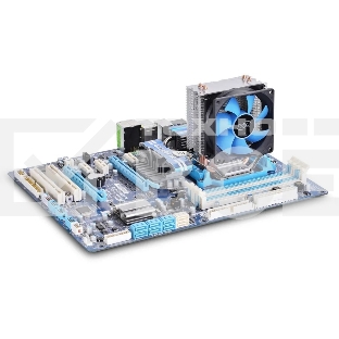 Кулер для процессора DEEPCOOL ICE EDGE MINI FS V2.0 синий, 80 мм, алюминий/медь, 2200 об/мин, 24.7 дБ, 3 pin, 100 Вт, 112 мм