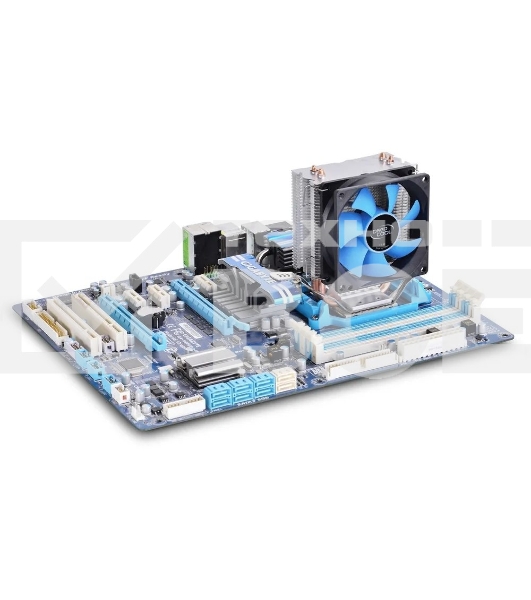 Кулер для процессора DEEPCOOL ICE EDGE MINI FS V2.0 синий, 80 мм, алюминий/медь, 2200 об/мин, 24.7 дБ, 3 pin, 100 Вт, 112 мм