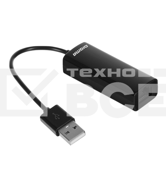Сетевой адаптер Digma D-USB2-LAN100 Net Adapter Ethernet USB 2.0 (pack:1pcs)