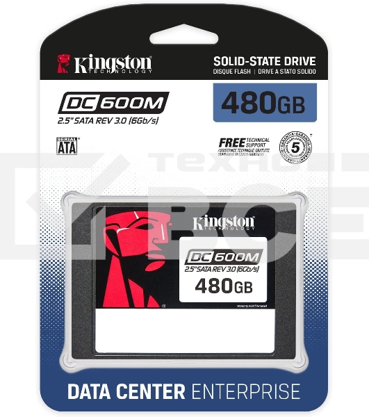 Накопитель SSD Kingston DC600M, 480GB, SATA III, 2.5