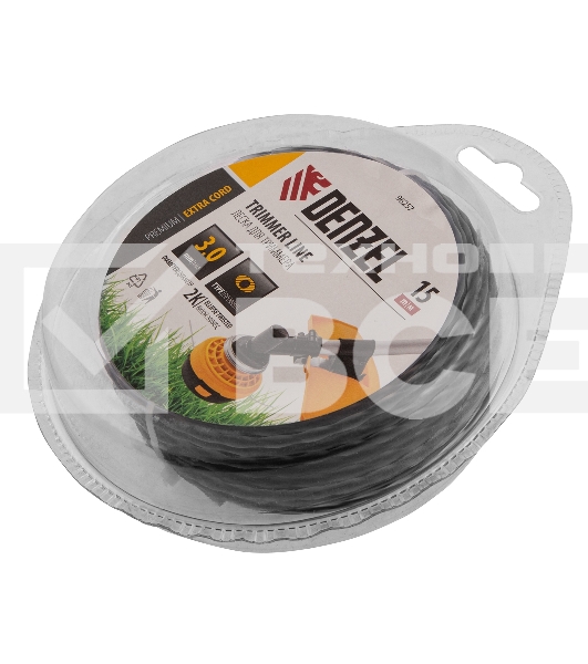 Леска для триммера двухкомпонентная эллипс, 3,0мм х 15м, блистер EXTRA CORD Denzel
