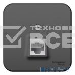 Розетка компьютерная Schneider-electric BLNIA045006 Blanca О/У RJ45, кат.5E, антрацит, фото 1