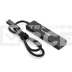 Хаб USB (концентратор) 4-в-1 ExeGate DUB-4C/3 (кабель-адаптер USB Type C --> 4xUSB3.0, Plug&Play, черный), фото2