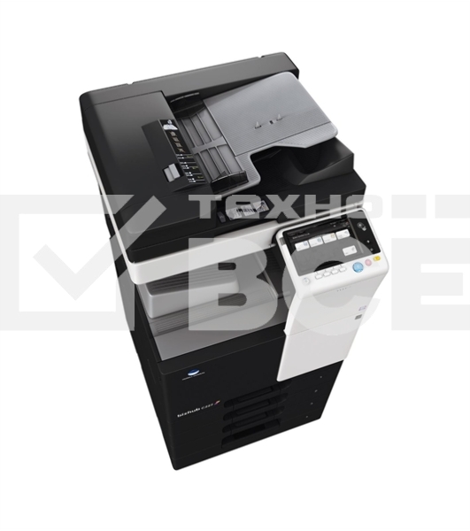 МФУ Konica-Minolta bizhub 227 монохромное, (A3, 22 стр./мин., 19000стр/мес, 250GB, сеть, дуплекс, 2*500л, 2GB, без крышки или автоподатчика, без тонера), обязат. установка специалистом АСЦ