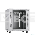 Шкаф телекоммуникационный напольный Cabeus, IP20, 12U, 730х600х800 мм (ВхШхГ), дверь: стекло, разборный, серый, фото 1