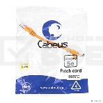 Шнур комм. Cabeus, Cat.5e, неэкр., U/UTP, RJ45/RJ45, PVC, AWG24, 0.15м, оранжевый, фото 1