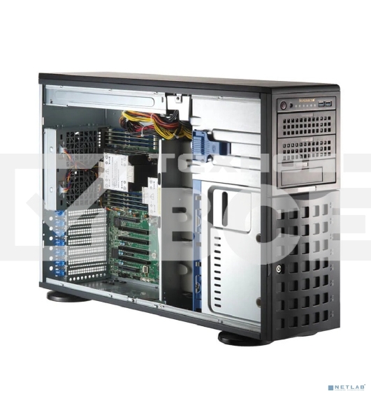 Серверная платформа SuperServer SYS-741P-TRT (X13DEI-T, CSE-745BTS-R1K23BP) (2 x LGA-4677, 16xDDR5 Up to 4TB, 8x3.5' SATA3/SAS/4*NVME, Optional DVD-ROM drive, 2 M.2 NVMe, 4 PCIe 5.0 x16 fh, 2 PCIe 5.0 x8 fh, 2x 10GbE port, 2x 1200W Redundant Power)
