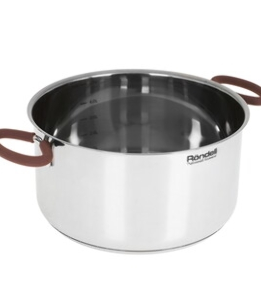Кастрюля Rondell Etery RDS-1600 5.1 л. d=24 см (с крышкой) сталь