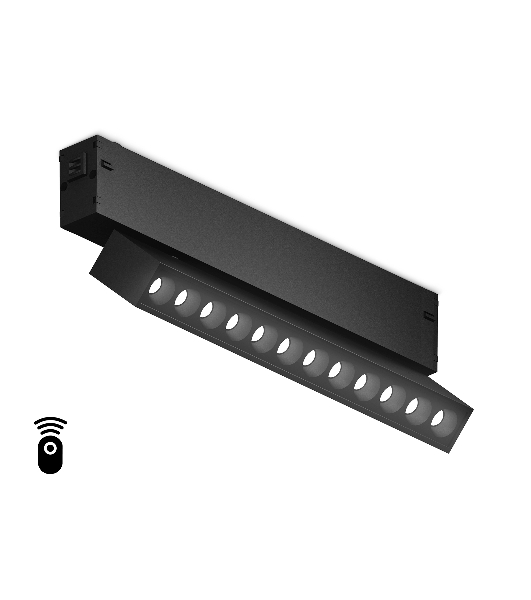 Управляемый светодиодный светильник для шинопровода Magnetic Ambrella light GL1342 BK черный IP20 12W 3000K-6400K 220V 24° 232*25*112 (Без ПДУ)
