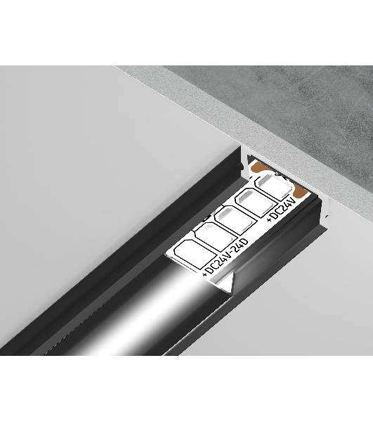 Алюминиевый профиль Ambrella light GP1700BK черный 2000*15.5*6