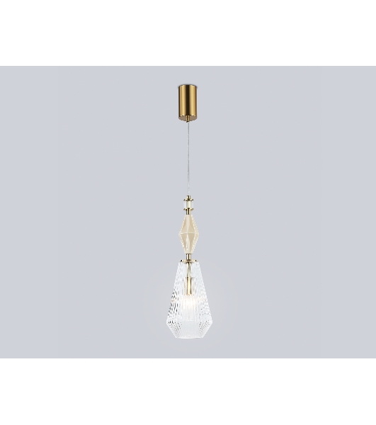 Светильник Ambrella light LH53181 BS/CL латунь/прозрачный E14 max 40W D140*1950