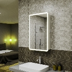 Зеркальный шкаф Bau Stil 40х80, LED подсветка, сенсор, плавное закрывание, оборачиваемый, фото3