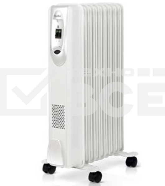 Масляный обогреватель Ballu Comfort BOH/CM-09WDN (9 секций) белый, 2000 Вт, 25 м2, термостат